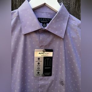 Alfani Men’s Fit 2-Way Stretch Stain Resistant Shirt